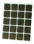 Podkładki filcowe 20 x 20 mm (20 szt.), brązowe