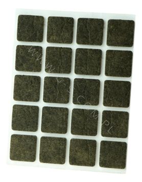Podkładki filcowe 20 x 20 mm (20 szt.), brązowe