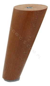 [8 CM] Holz Buche Nussfarben Lackiert Schräg Möbelfüße 45/25 mm ohne Montageplatte