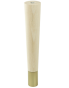 Nóżka bukowa prosta stożek 25 cm surowa, z nakładką antico