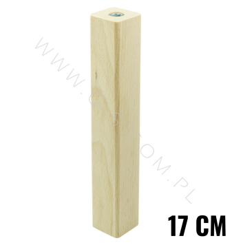 [17 CM] Holz Buche Massivholz Gerade Quadratisch Möbelfüße 32x32 mm ohne Montageplatte
