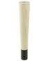 Nóżka bukowa prosta stożek 25 cm surowa, z nakładką czarną