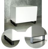 Modernes Möbelbein für IKEA Kallax, Besta - Rechteckige Stahl Schwarz mat