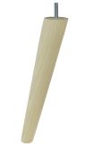 [25 CM] Holz Buche Massivholz Schräg Möbelfüße 45/25 mm mit Gewindebolzen M8 x 25 mm