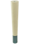 Nóżka bukowa prosta stożek 25 cm surowa, z nakładką szarą