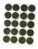 Podkładki filcowe do mebli Ø 18 mm (20 szt.), brązowe