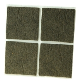 Podkładki filcowe 50 x 50 mm (4 szt.), brązowe