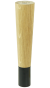 Nóżka dębowa prosta stożek 20 cm bejca naturalna, z nakładką czarną