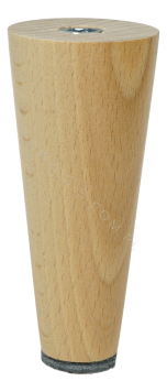 Nóżka meblowa bukowa 10 CM lakierowana z litego drewna bez płytki montażowej