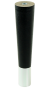 Nóżka bukowa prosta stożek 20 cm czarna, z nakładką inox