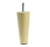 [10 CM] Lackiert Holz Buche Massivholz Gerade Möbelfüße 45/25 mm mit Gewindebolzen M8 x 25 mm 
