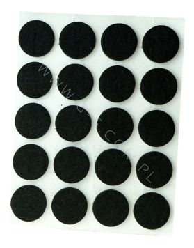 Podkładki filcowe do mebli Ø 20 mm (20 szt.), czarne