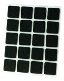 Podkładki filcowe 20 x 20 mm (20 szt.), czarne