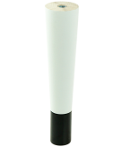 Nóżka bukowa prosta stożek 20 cm białą, z nakładką czarną