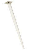 Noga stalowa skośna stożek 71 cm, z blachą montażową, biała