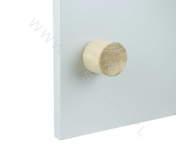 Gałka drewniana walec dębowy 40 x 35 mm, surowy