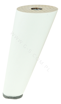 Noga typ Neo H-100 mm, skośna do mebli, biała lakier